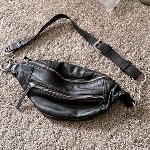 Free People Fanny belt bag leather black